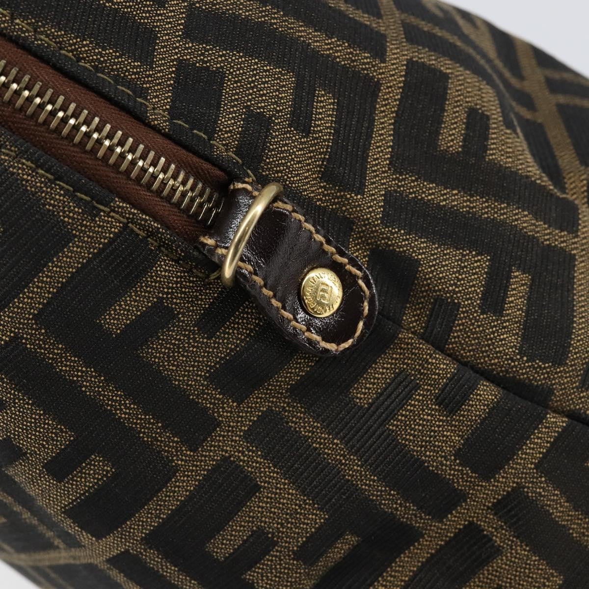 Fendi Vintage Convertible Satchel Zucca Canvas, BROWN, CANVAS, Handbag