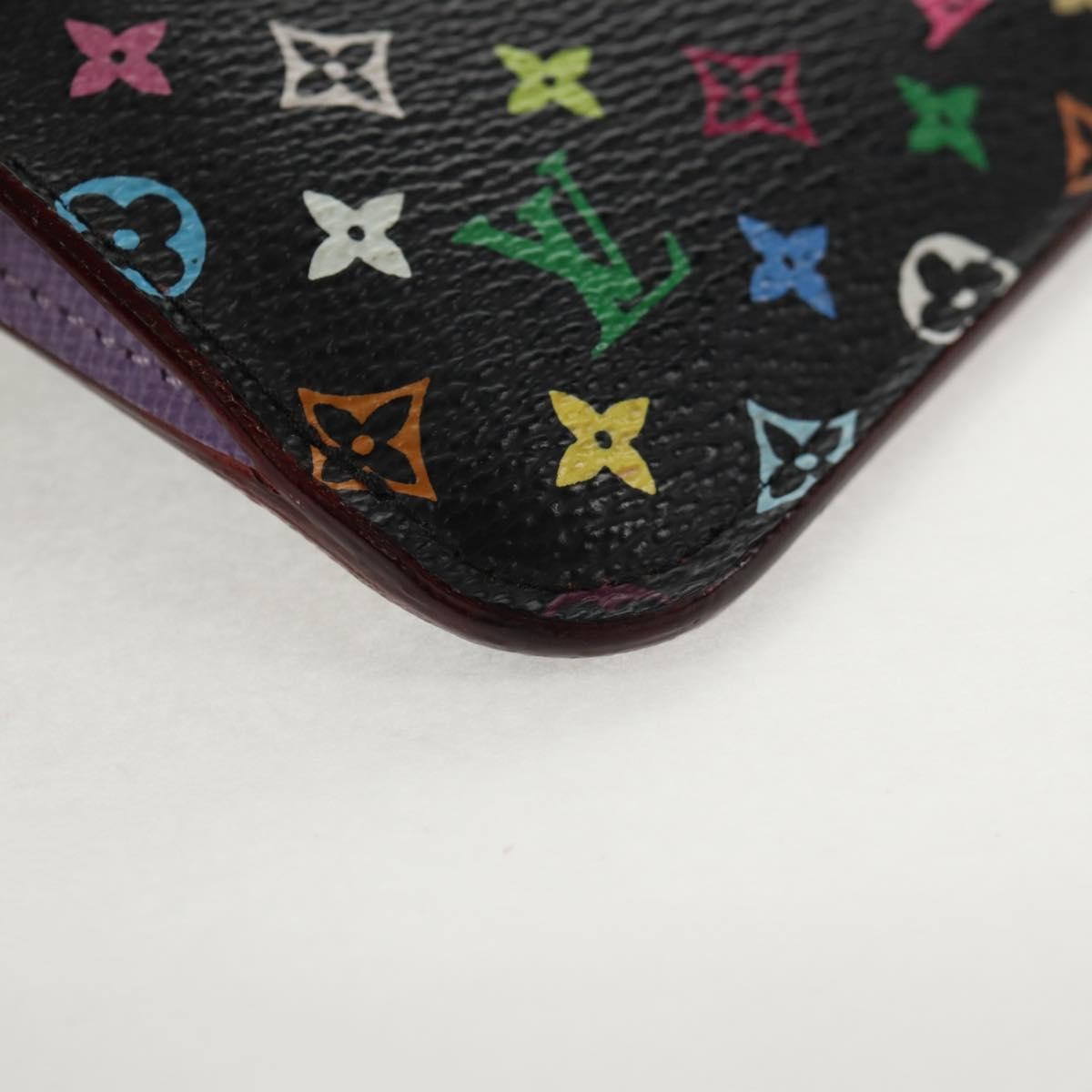 Louis Vuitton Pochette clés NM Monogram Multicolor Canvas, BLACK, CANVAS, Wallets
