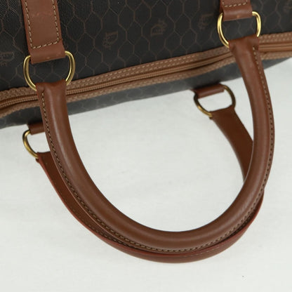 Christian Dior Vintage Honeycomb Boston bag Canvas and Leather, BLACK, PVC, Travel bag