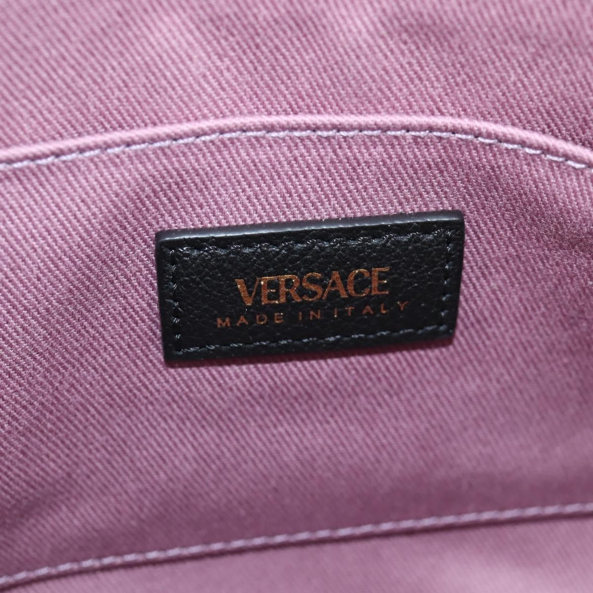 Versace Medusa Shoulder Bag Leather, BLACK, LEATHER, Shoulder bag