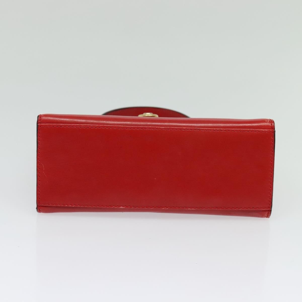 Celine Vintage Logo Top Handle Bag Leather, RED, LEATHER, Handbag