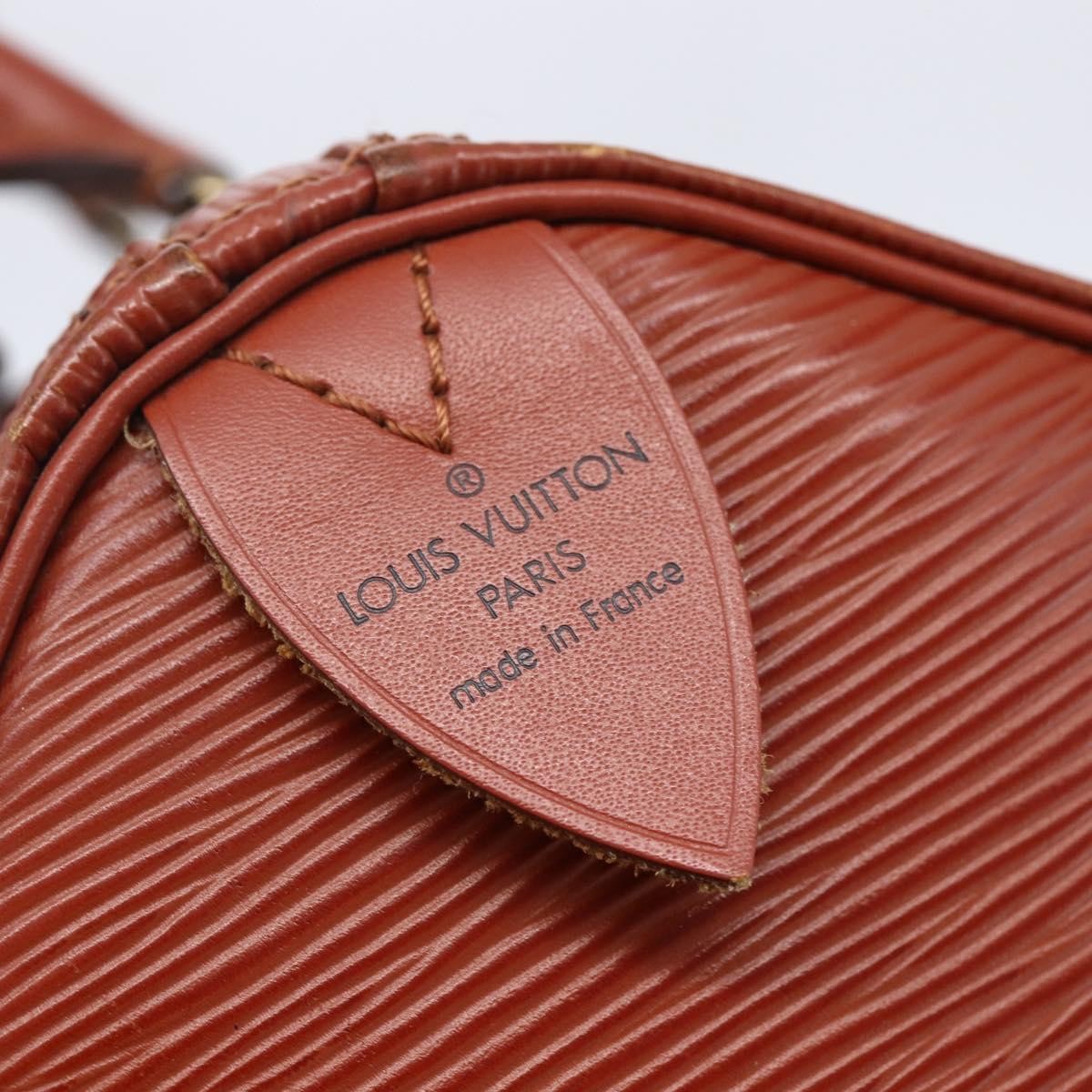 Louis Vuitton Speedy Handbag Epi Leather, BROWN, LEATHER, Handbag