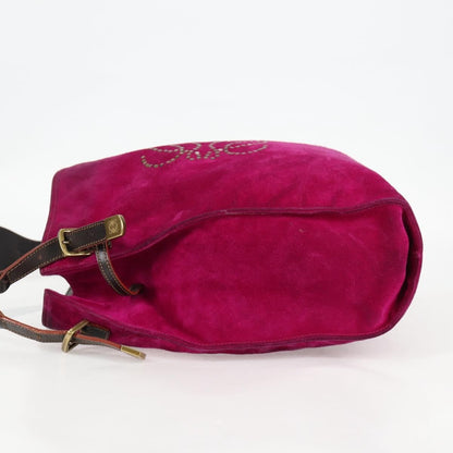 Loewe Anagram Shoulder Bag Suede, PURPLE, SUEDE, Shoulder bag
