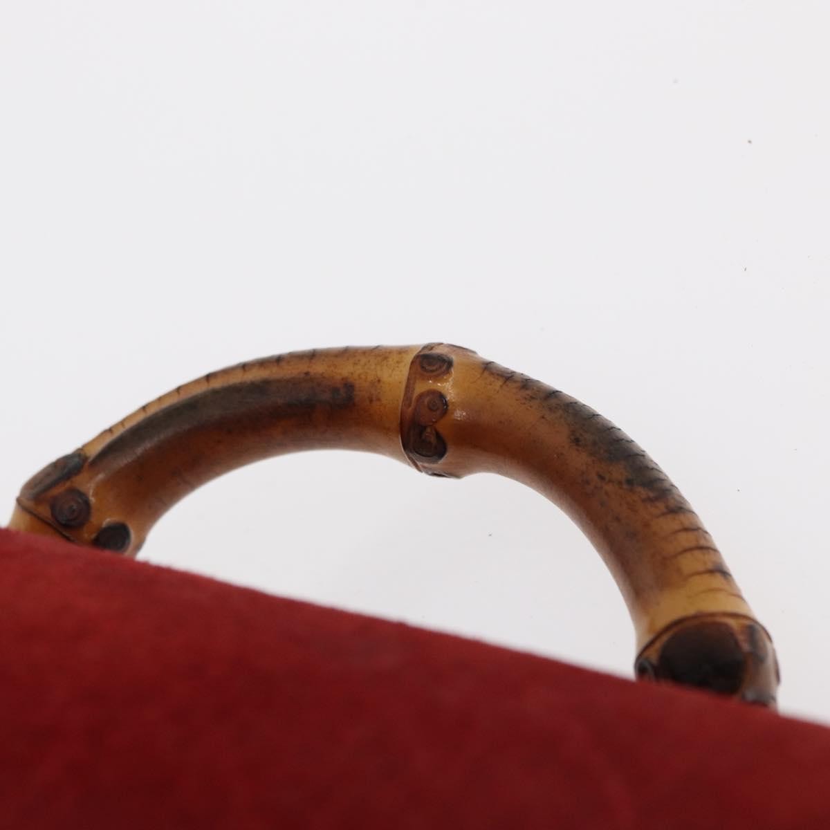 Gucci Vintage Bamboo Backpack Suede, RED, SUEDE, Backpack