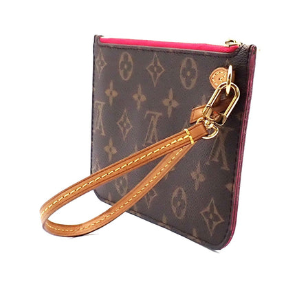 Louis Vuitton Neverfull Pochette Monogram Canvas, BROWN, CANVAS, Tote bag