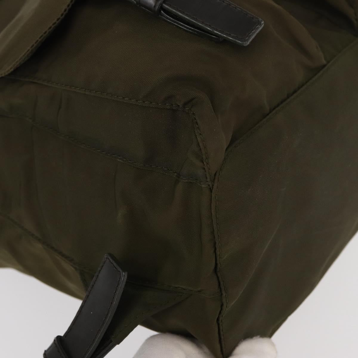 Prada Double Front Pocket Backpack Tessuto, KHAKI, NYLON, Backpack