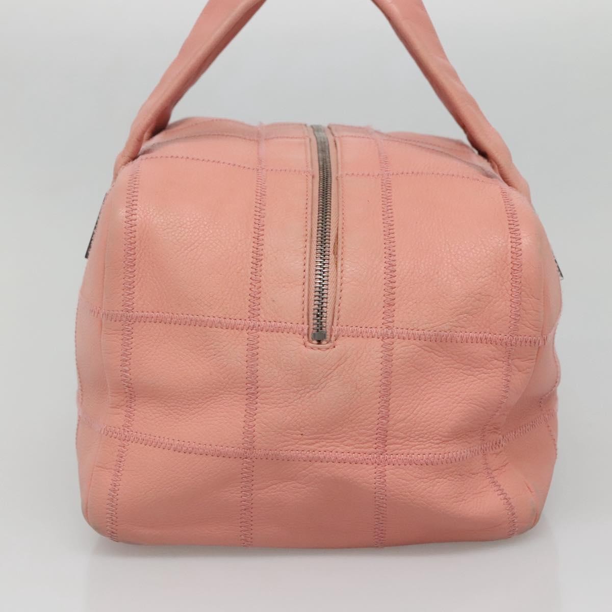 Chanel Chocolate Bar CC Bowler Bag Caviar skin, PINK, LEATHER, Handbag