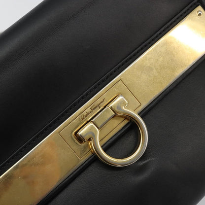 Salvatore Ferragamo Sofia Satchel Leather, Black, Leather, Handbag