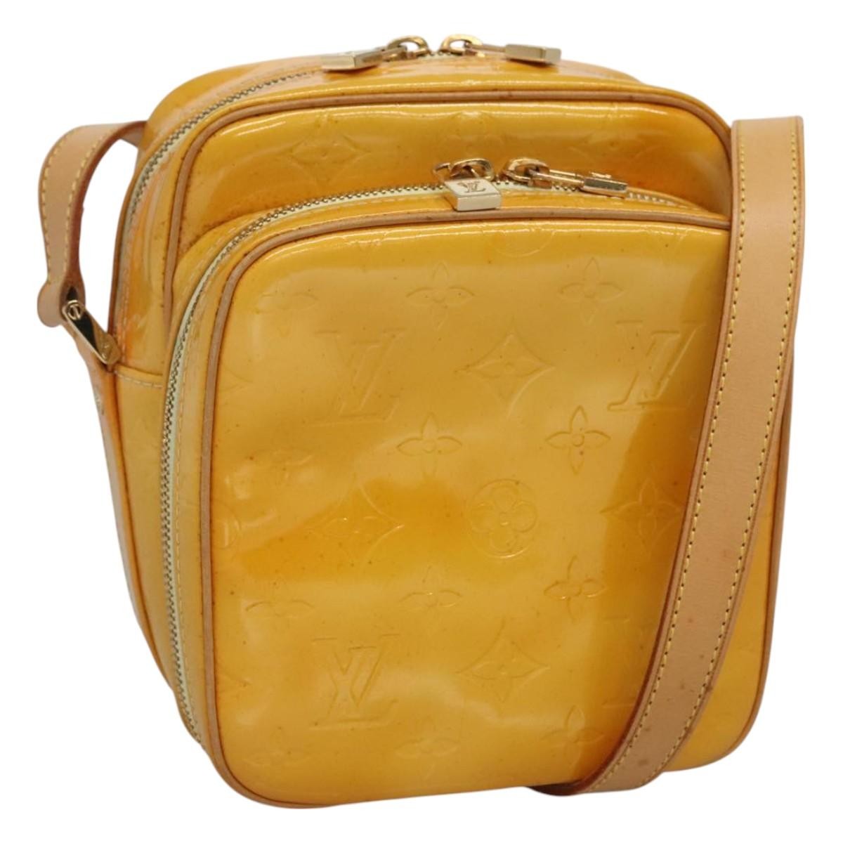 Louis Vuitton Wooster Handbag Monogram Vernis, YELLOW, PATENT_LEATHER, Handbag