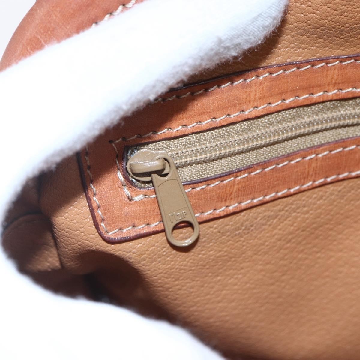 Celine Vintage Macadam Shoulder Bag Canvas and Leather, BROWN, CANVAS, Shoulder bag