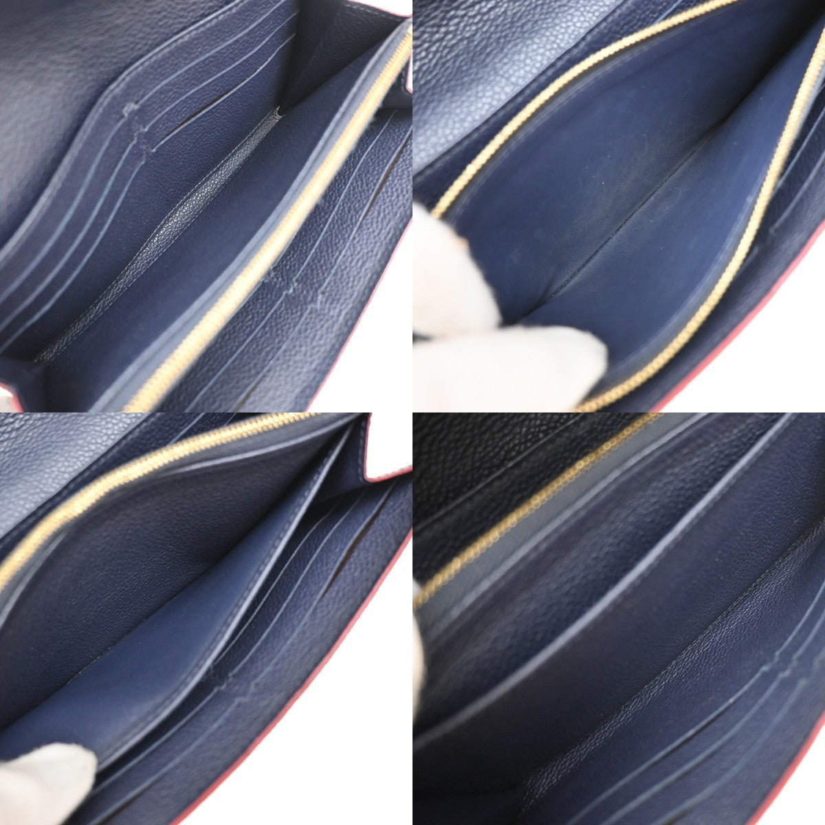 Louis Vuitton Sarah Wallet NM Monogram Empreinte Leather, NAVY, LEATHER, Wallets