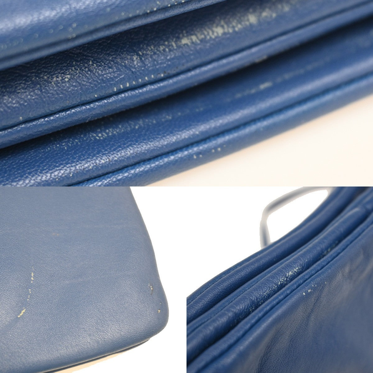 Celine Trio Crossbody Bag Leather, BLUE, LEATHER, Crossbody bag