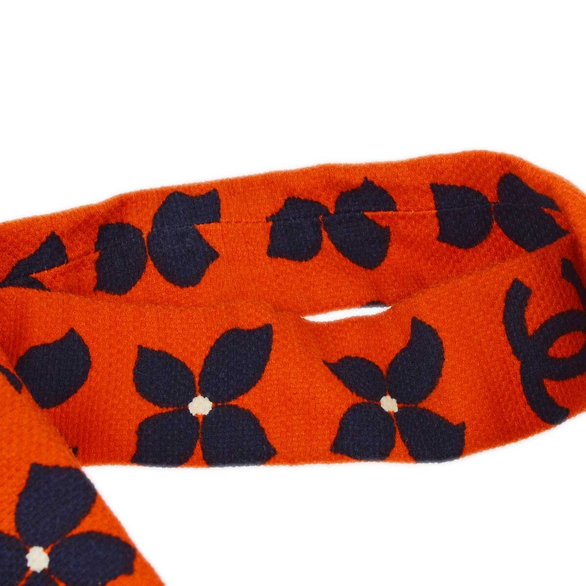 Chanel Vintage Frame Shoulder Bag Printed Canvas, ORANGE, CANVAS, Tote bag