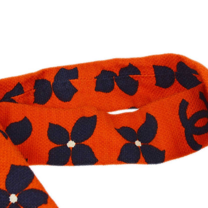 Chanel Vintage Frame Shoulder Bag Printed Canvas, ORANGE, CANVAS, Tote bag