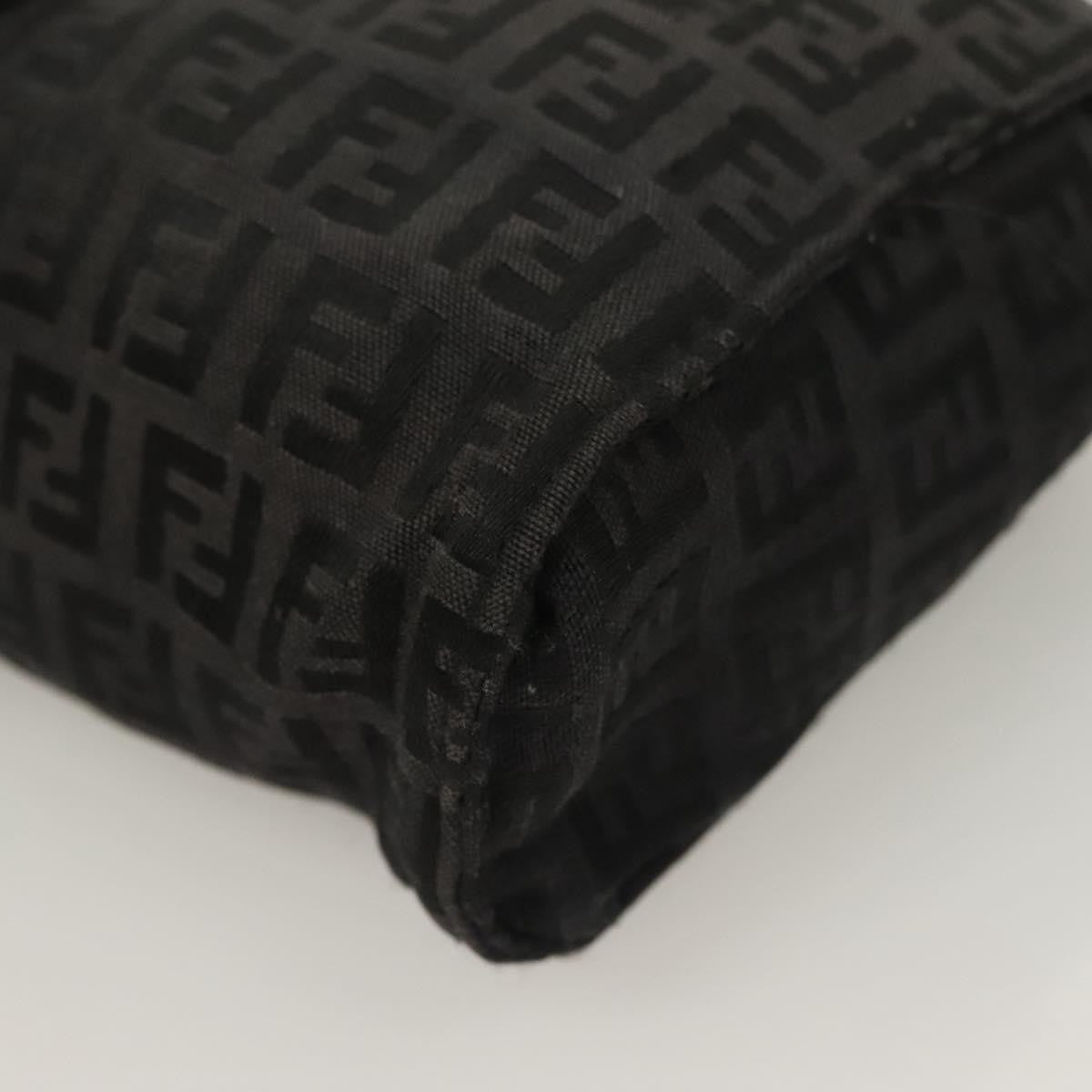 Fendi FF Logo Pouch Canvas, BLACK, CANVAS, Clutche & pouche