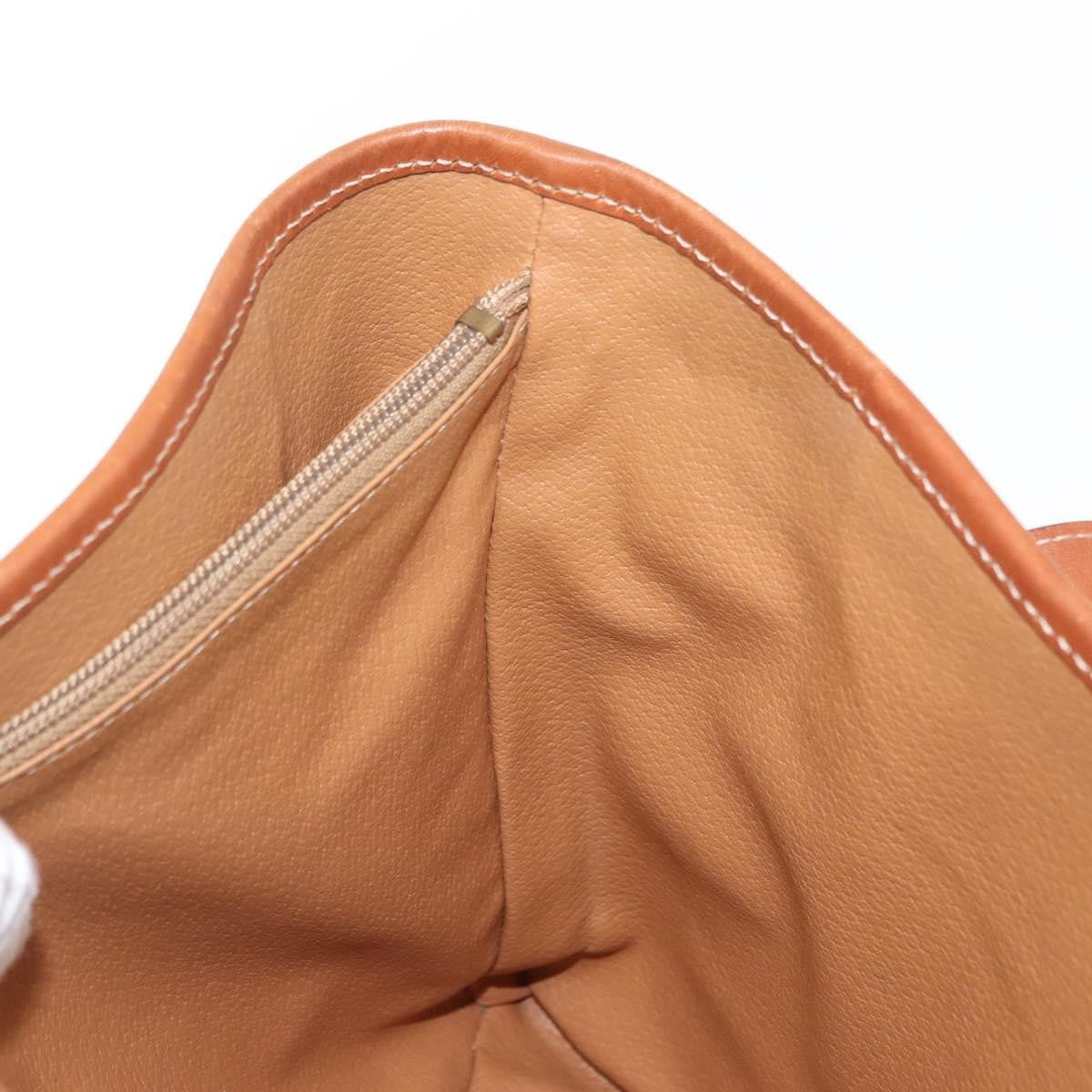 Celine Vintage Macadam Shoulder Bag Canvas and Leather, BROWN, PVC, Shoulder bag