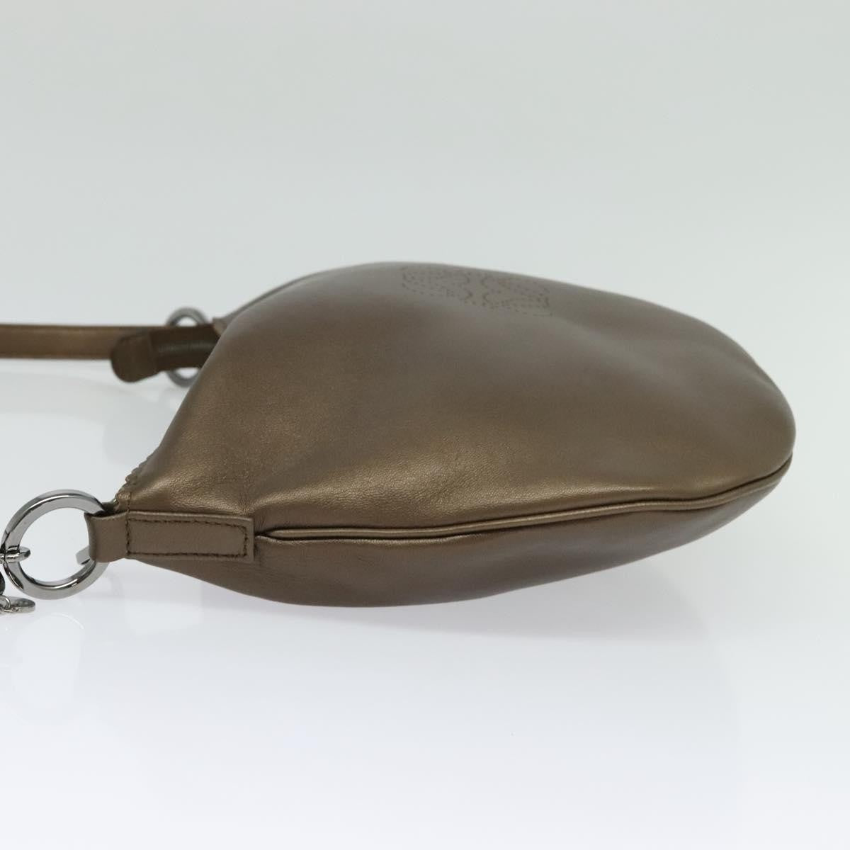 Loewe Anagram Shoulder Bag Leather, METALLIC, LEATHER, Shoulder bag