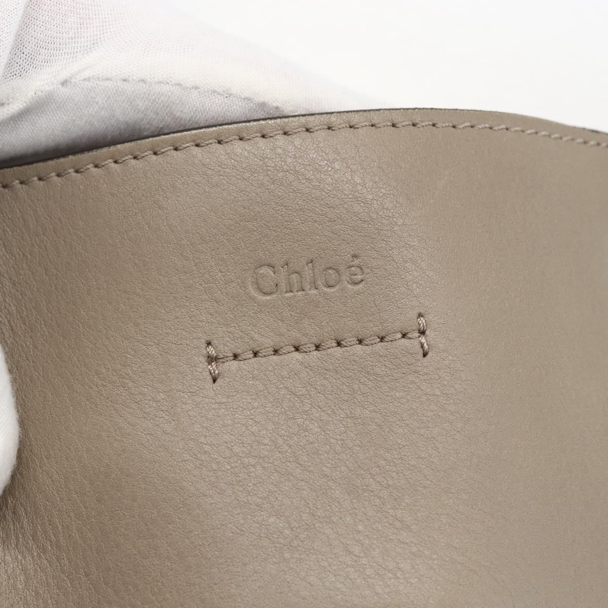 Chloe Milo Shopping Tote Leather, BEIGE, LEATHER, Tote bag