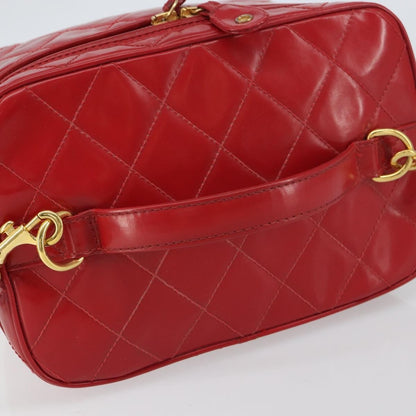 Chanel Vintage Vanity Case Patent, RED, PATENT_LEATHER, Handbag