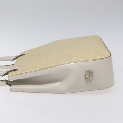 Salvatore Ferragamo Gancini Shoulder Bag Leather, BEIGE, LEATHER, Shoulder bag