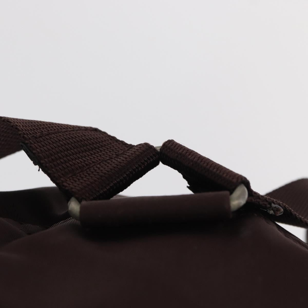 Prada Front Pocket Backpack Tessuto, BROWN, NYLON, Backpack