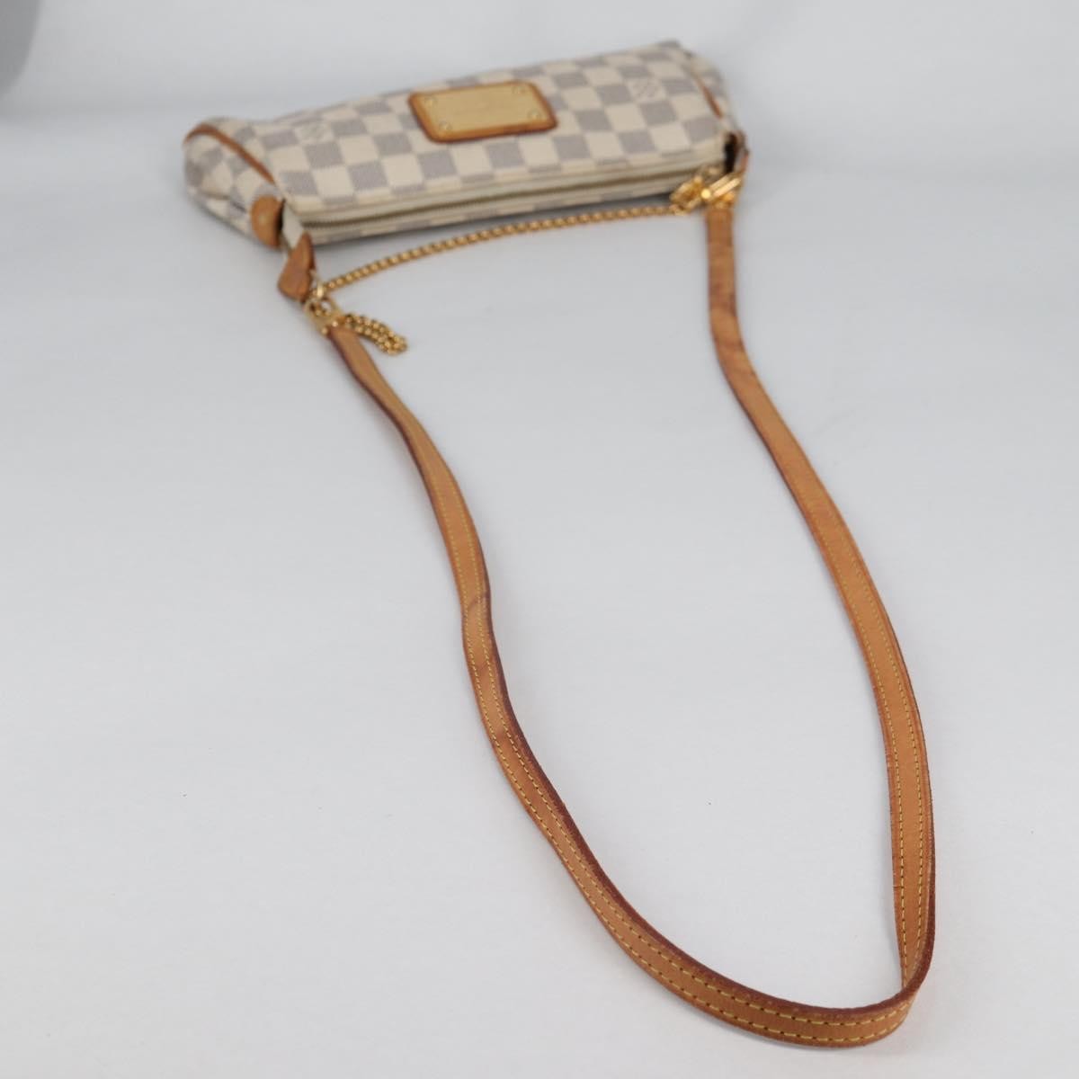 Louis Vuitton Eva Handbag Damier, WHITE, CANVAS, Shoulder bag