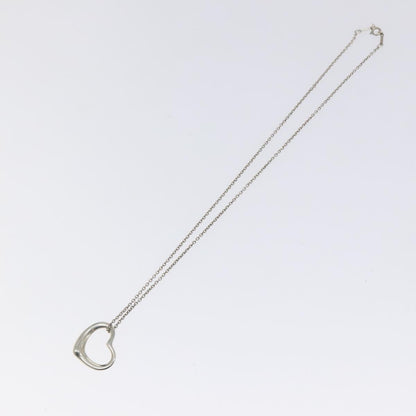 Tiffany & Co. Elsa Peretti Open Heart Pendant Necklace Sterling Silver, SILVER, SILVER, Necklace
