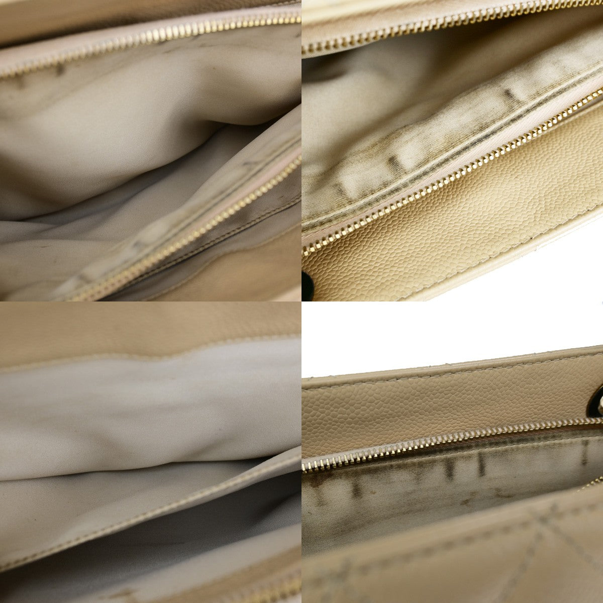 Chanel Grand Shopping Tote Quilted Calfskin, BEIGE, CALFSKIN, Shoulder bag