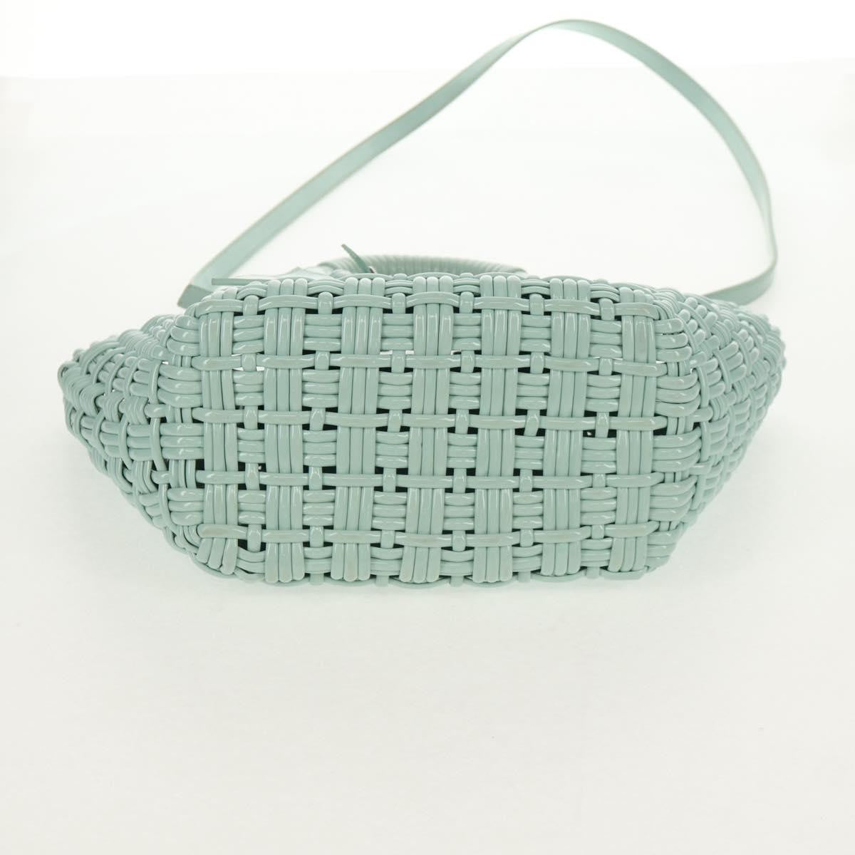 Balenciaga Bistro Panier Bag Woven Faux Leather, GREEN, RUBBER, Tote bag