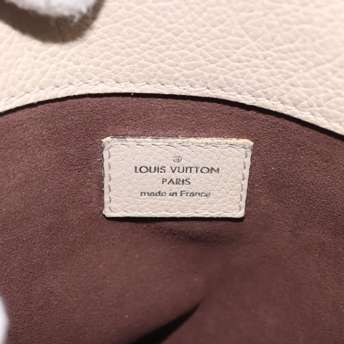 Louis Vuitton Sevres Handbag Mahina Leather, BEIGE, LEATHER, Handbag