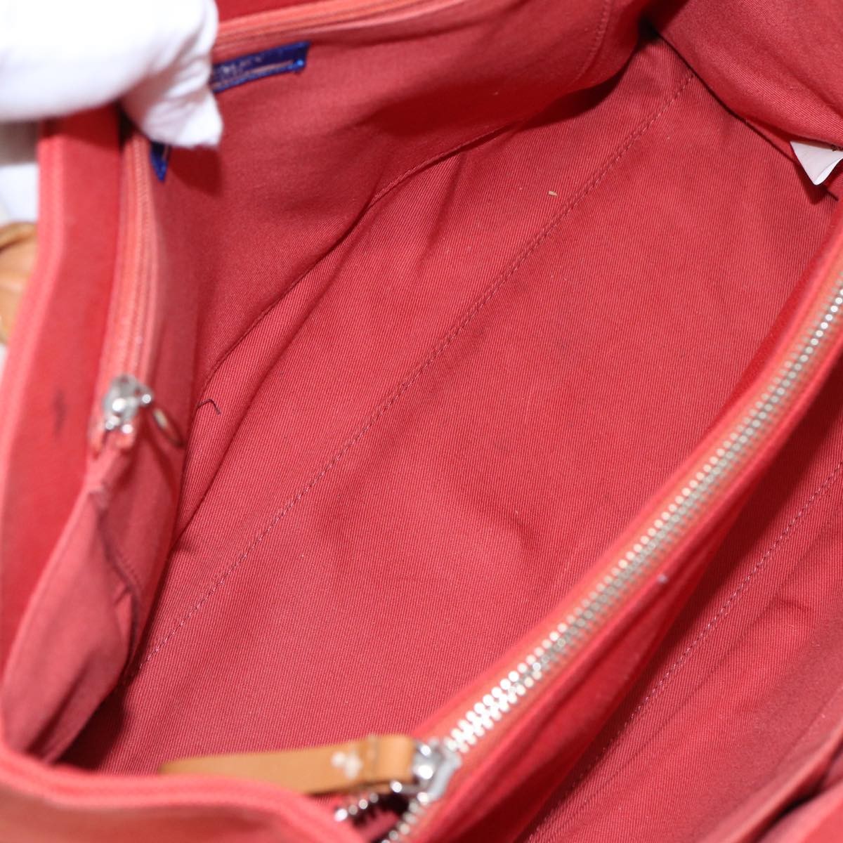 Burberry Nova Check Blue Label Canvas, ORANGE, CANVAS, Handbag