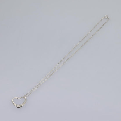 Tiffany & Co. Elsa Peretti Open Heart Pendant Necklace Sterling Silver, SILVER, SILVER, Necklace