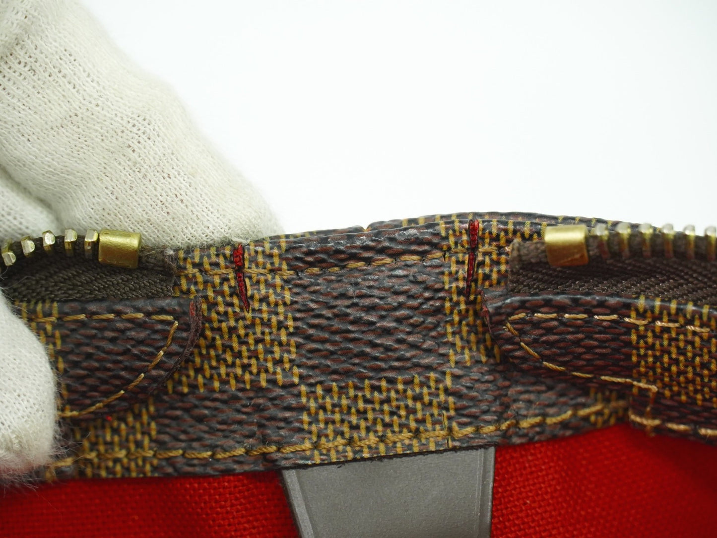 Louis Vuitton Cabas Mezzo Damier, BROWN, CANVAS, Tote bag