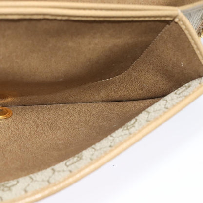 Christian Dior Vintage Chain Flap Shoulder Bag Leather, BEIGE, LEATHER, Shoulder bag