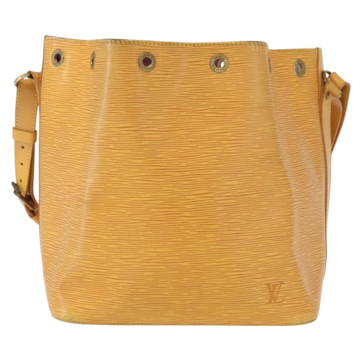 Louis Vuitton Petit Noe Handbag Epi Leather, YELLOW, LEATHER, Shoulder bag