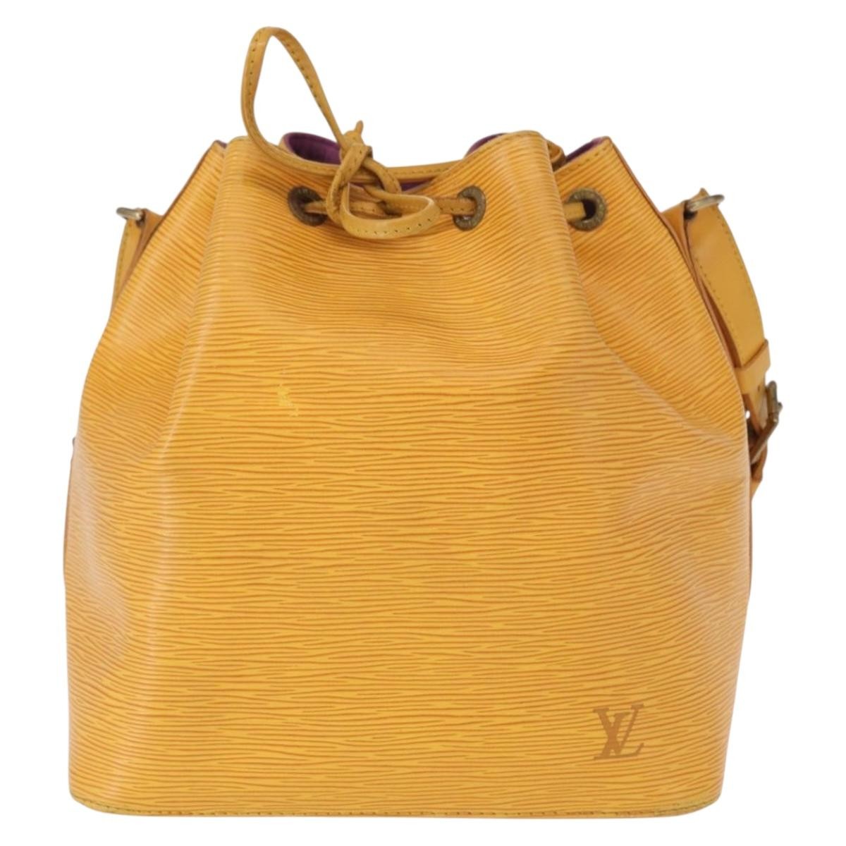 Louis Vuitton Petit Noe Handbag Epi Leather, YELLOW, LEATHER, Shoulder bag