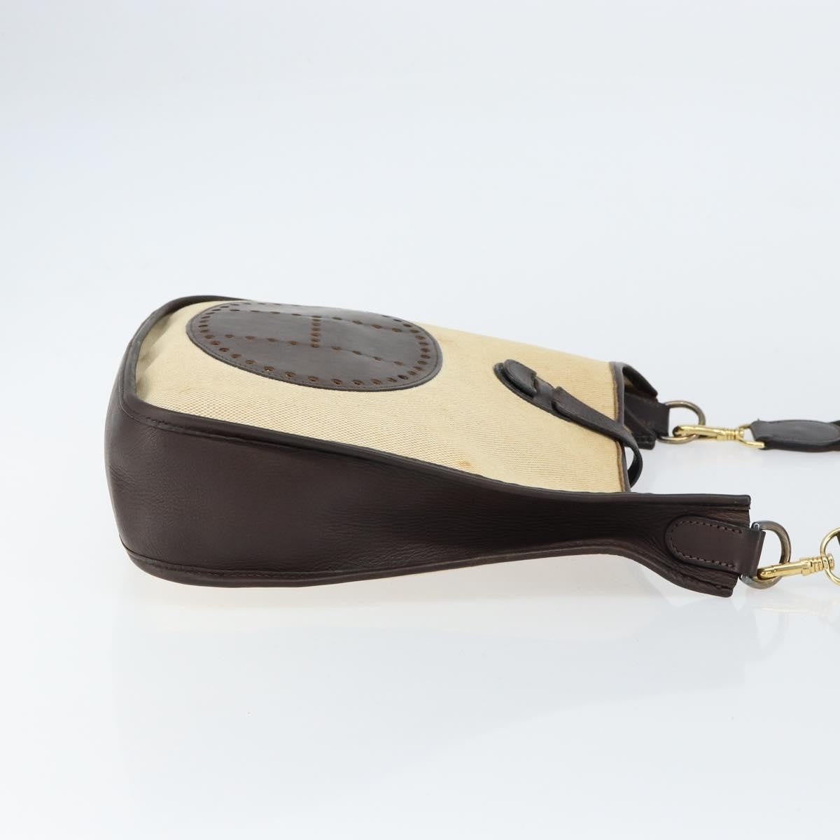 Hermes Evelyne Bag Gen III Toile and Leather, BEIGE, CANVAS, Shoulder bag