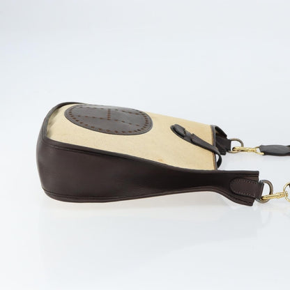 Hermes Evelyne Bag Gen III Toile and Leather, BEIGE, CANVAS, Shoulder bag