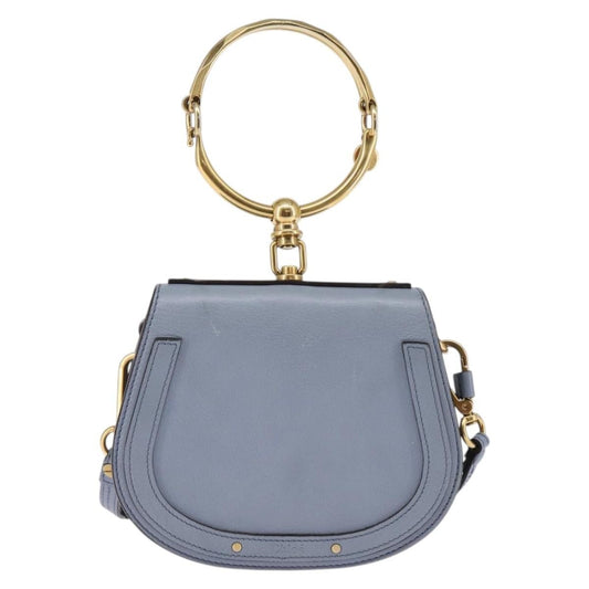 Chloe Nile Crossbody Bag Leather, BLUE, LEATHER, Crossbody bag