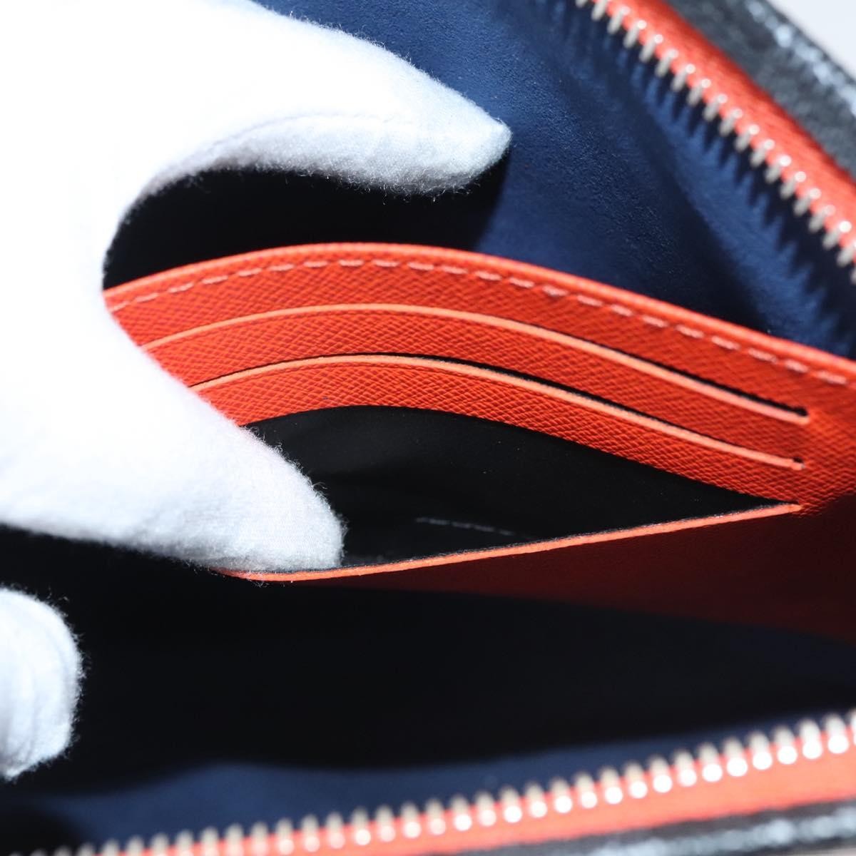 Louis Vuitton Pochette Voyage Epi Leather with Damier Graphite, BLUE, LEATHER, Clutche & pouche