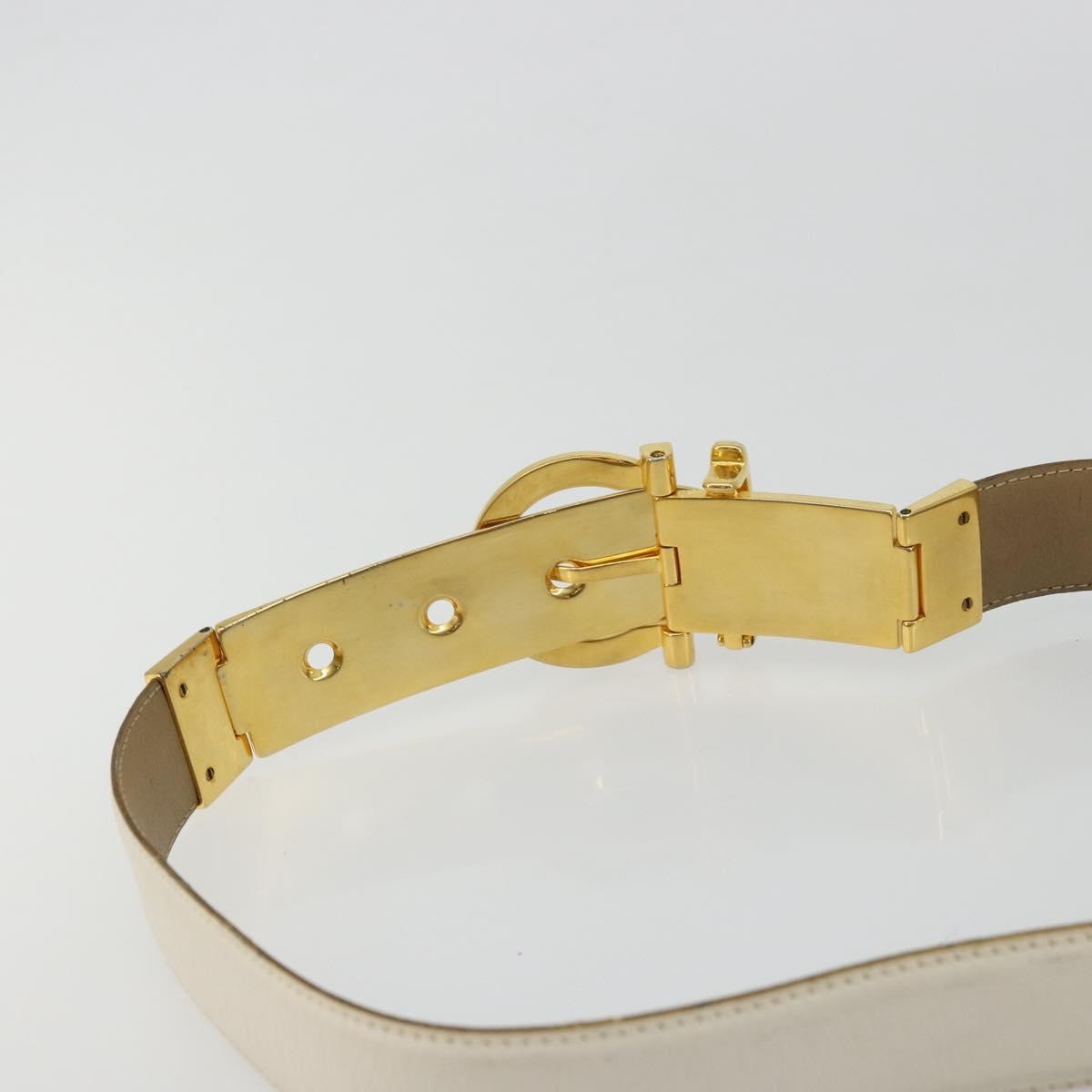 Salvatore Ferragamo Gancini Buckle Reversible Belt Leather, White, Leather, Belt