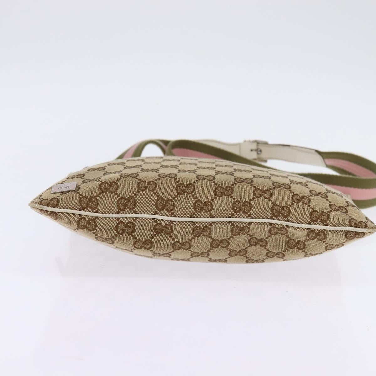 Gucci Flat Messenger Bag GG Canvas, BEIGE, CANVAS, Shoulder bag