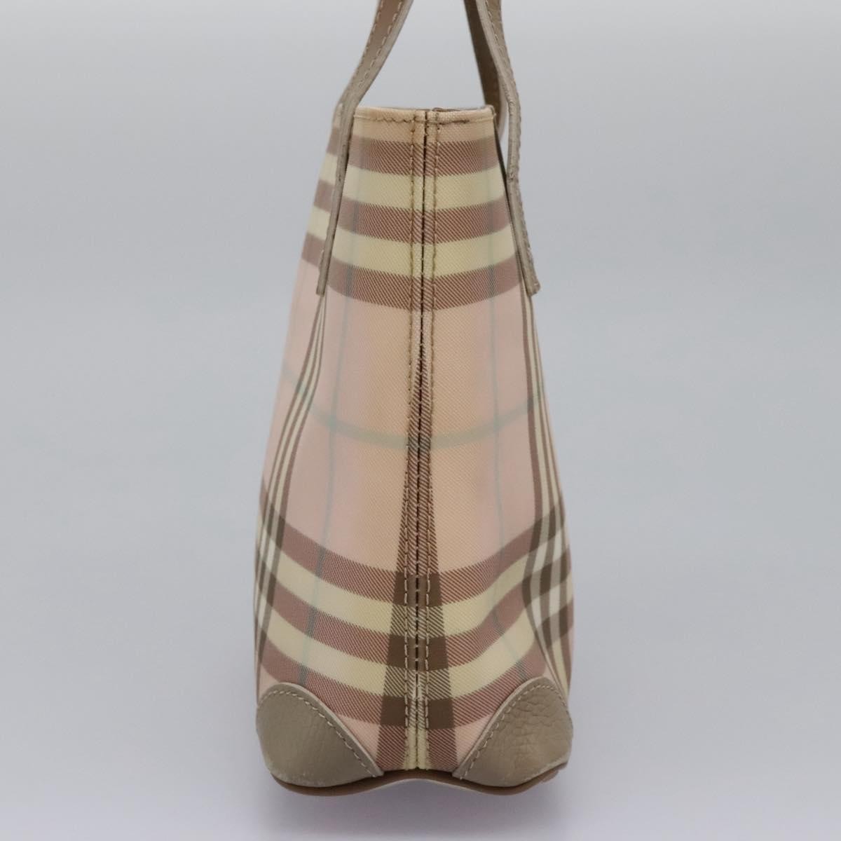 Burberry Nova Check Tote Canvas and Leather, PINK, CANVAS, Tote bag
