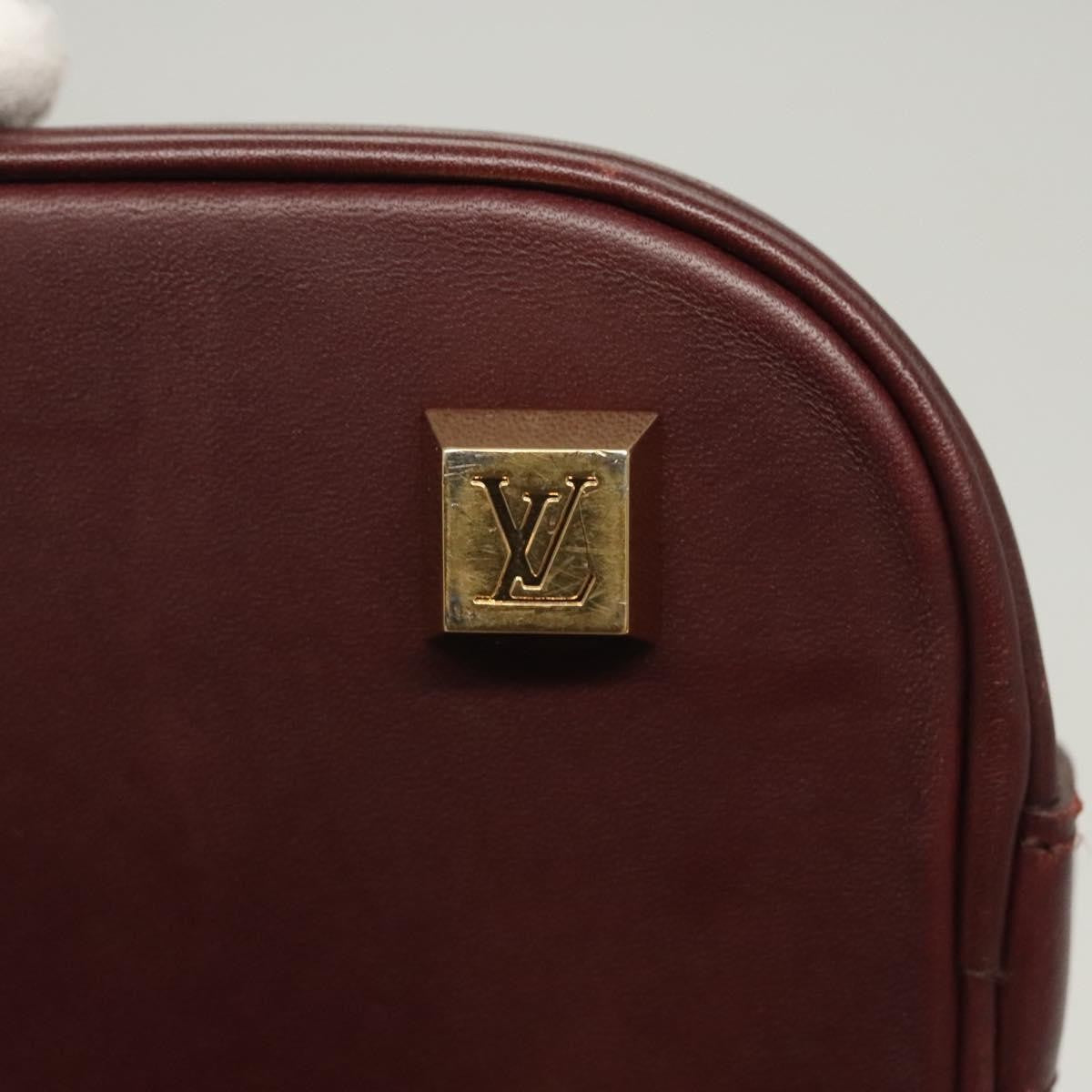 Louis Vuitton Alma Handbag Mini Lin, RED, CANVAS, Handbag