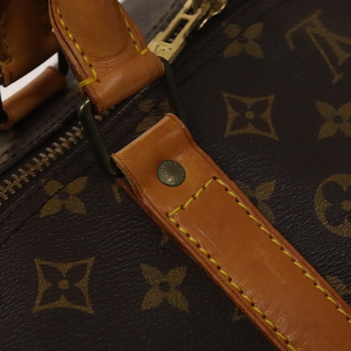 Louis Vuitton Keepall Bag Monogram Canvas, BROWN, CANVAS, Travel bag