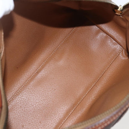 Celine Boston Bag Triomphe Coated Canvas, BROWN, CANVAS, Handbag