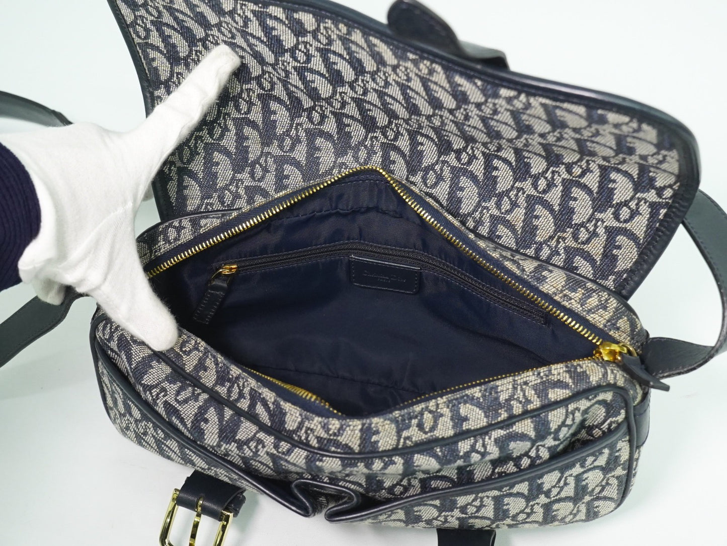 Christian Dior Trotter shoulder bag Canvas, GRAY, CANVAS, Shoulder bag