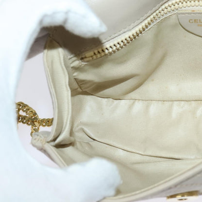 Celine Shoulder Bag Leather, BEIGE, LEATHER, Shoulder bag