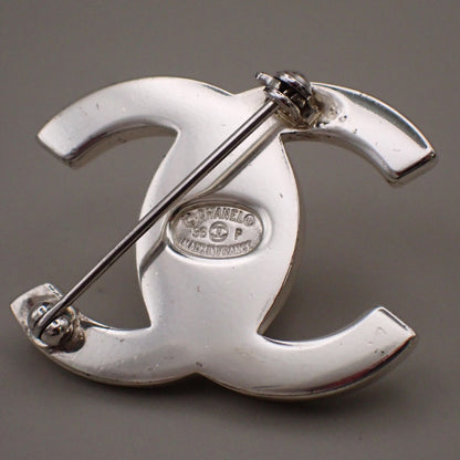 Chanel Vintage CC Turnlock Brooch Metal, SILVER, SILVER_PLATED, Brooch