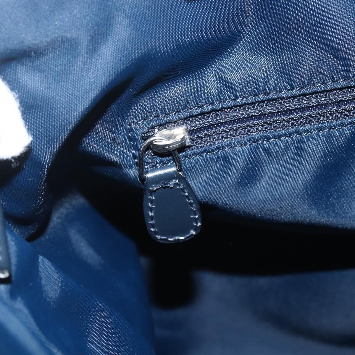 Christian Dior Vintage Trotter Shoulder Bag Canvas, NAVY, CANVAS, Shoulder bag